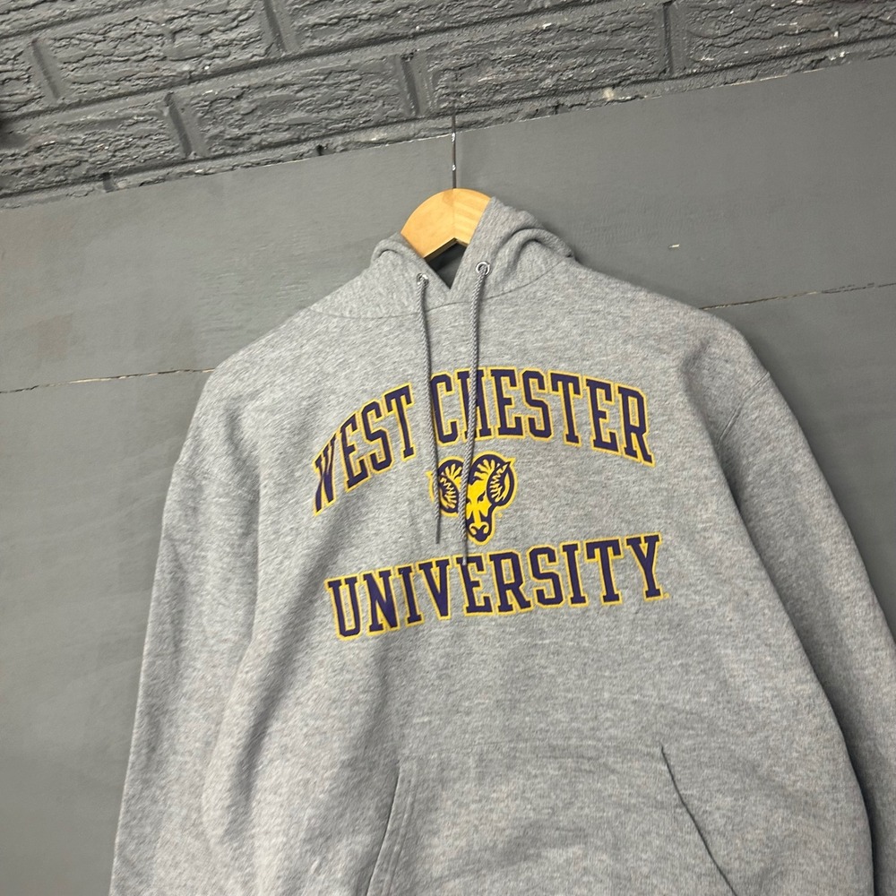 Champion West Chester University Hoodie Grey Mens Size M Pullover Athleticwear